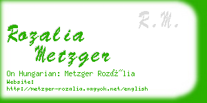 rozalia metzger business card